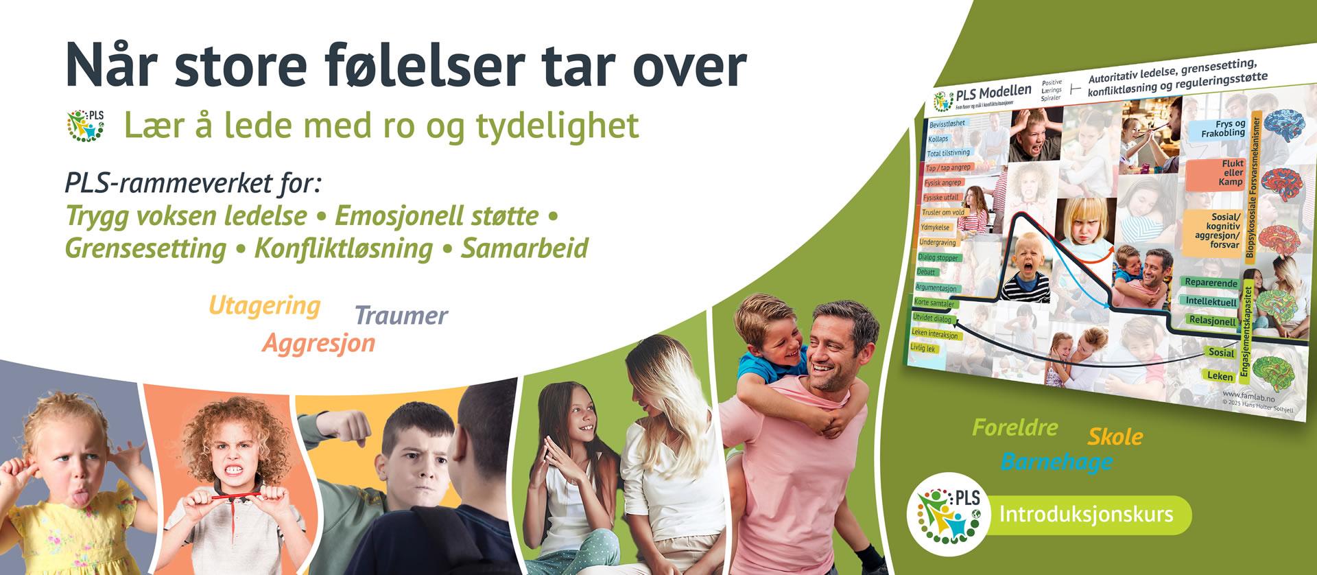 Introduksjonskurs til PLS-modellen for autoritativ voksenledelse, grensesetting, konfliktløsning og reguleringsstøtte Introduksjonskurs til PLS-modellen for autoritativ voksenledelse, grensesetting, konfliktløsning og reguleringsstøtte